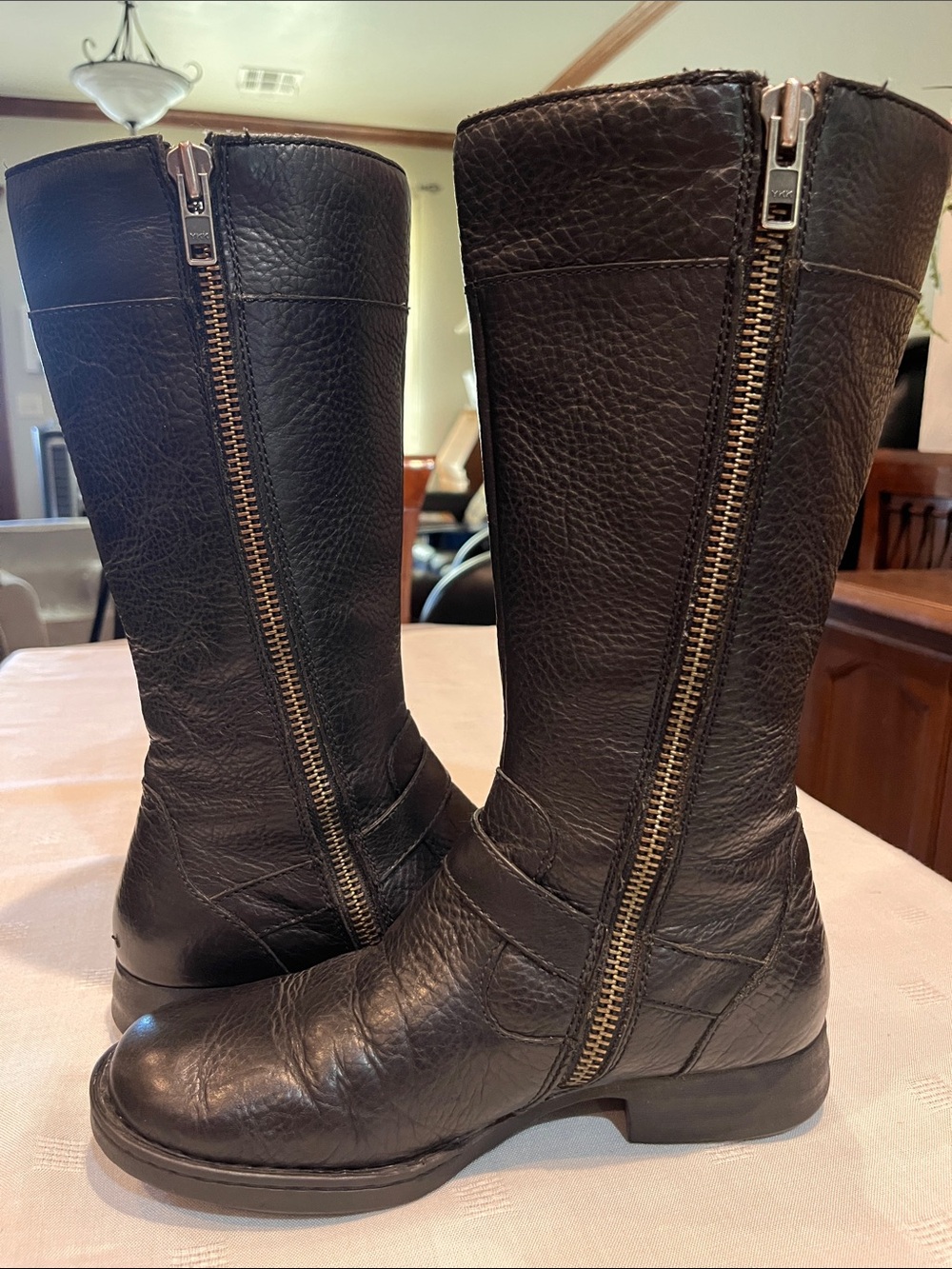Born Kendall Black Leather Biker Boot size 8 women’s - Picture 6 of 11